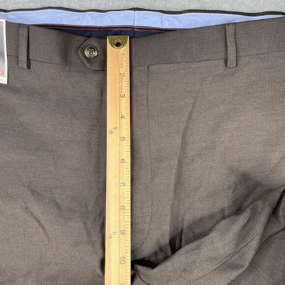 Roundtree & Yorke Travel Smart Pants Trousures Classic Fti Flat Front 42x32 New - Picture 5 of 14